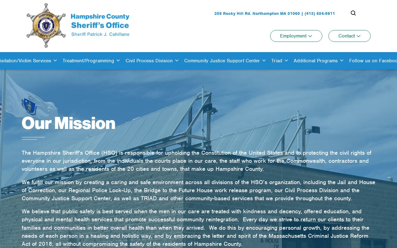 Hampshire County released inmate records source on the official sheriff website